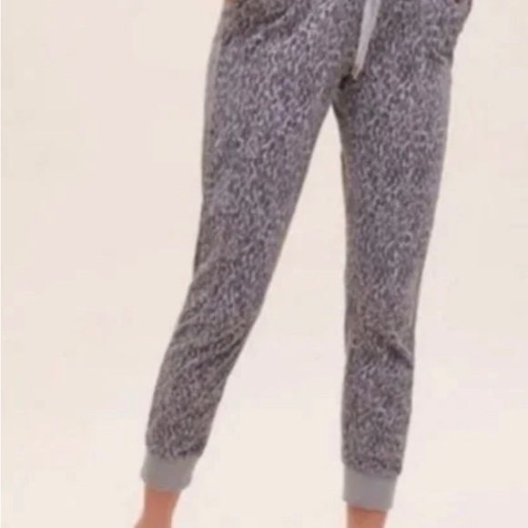 ANTHROPOLOGIE Gray Leopard Print Jogger Pants SATURDAY SUNDAY size Small. - Picture 9 of 9